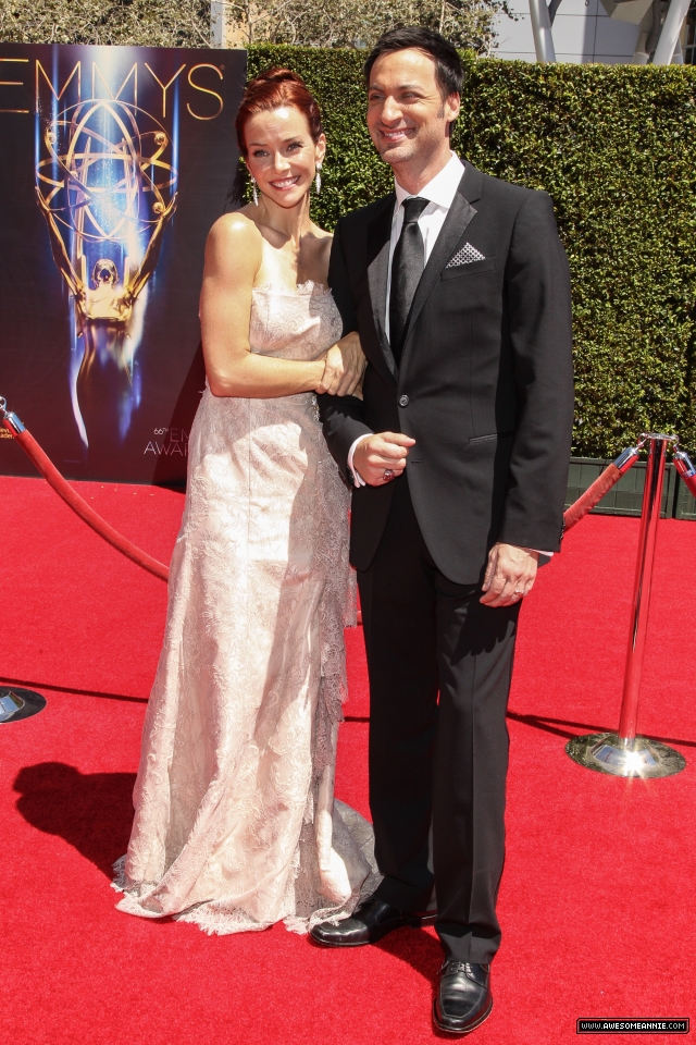 Annie Wersching and Stephen Full at 2014 Creative Arts Emmy Awards - 3
