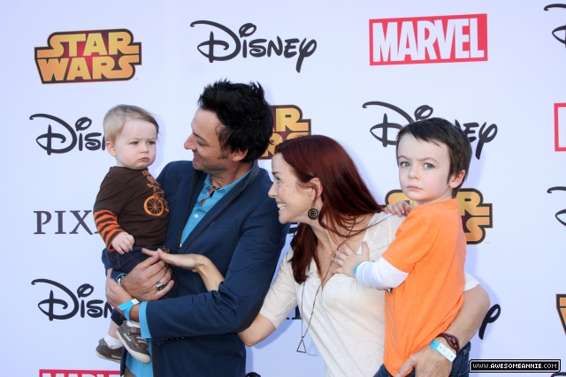 Annie Wersching and family attend Disney's VIP Halloween event