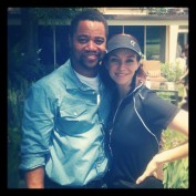 Annie Wersching with Cuba Gooding Jr. at Hack n' Smack 2012