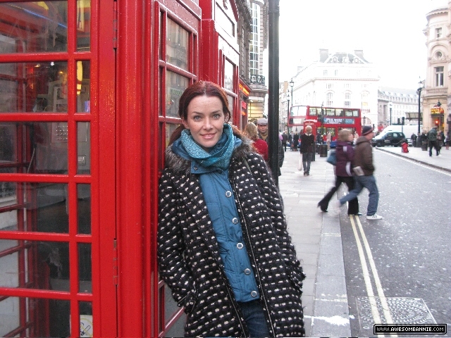 Annie Wersching on the streets of London