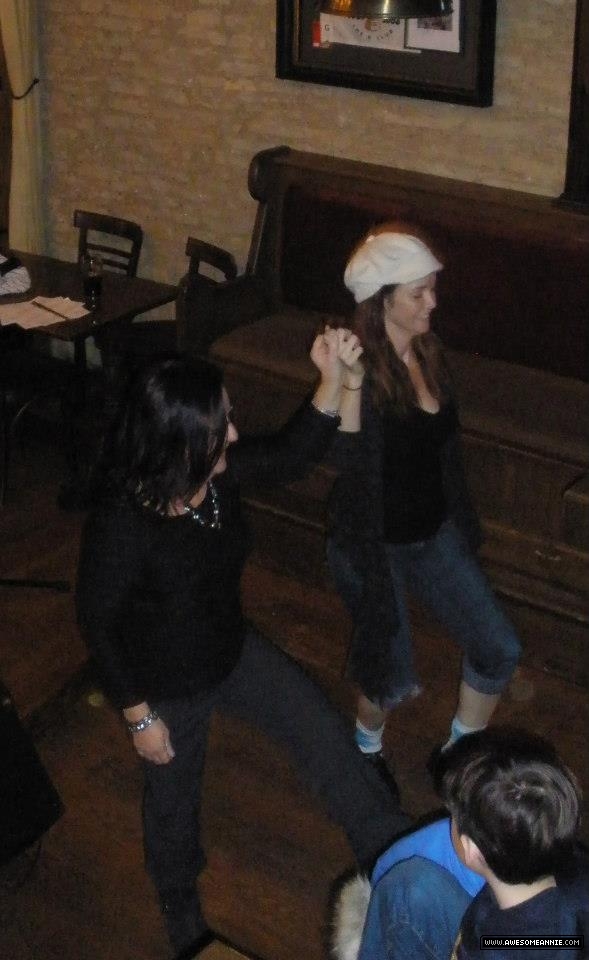 Annie Wersching dancing at McNally's Irish Pub