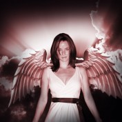 Annie Wersching angel wings fan art by Henrik Berglund