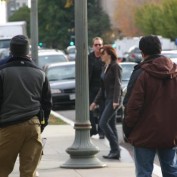 Annie Wersching and Kiefer Sutherland filming 24 Day 7 in Washington DC