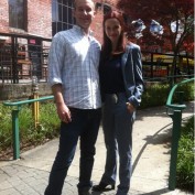 Annie Wersching poses with fan at King Plow Arts Center