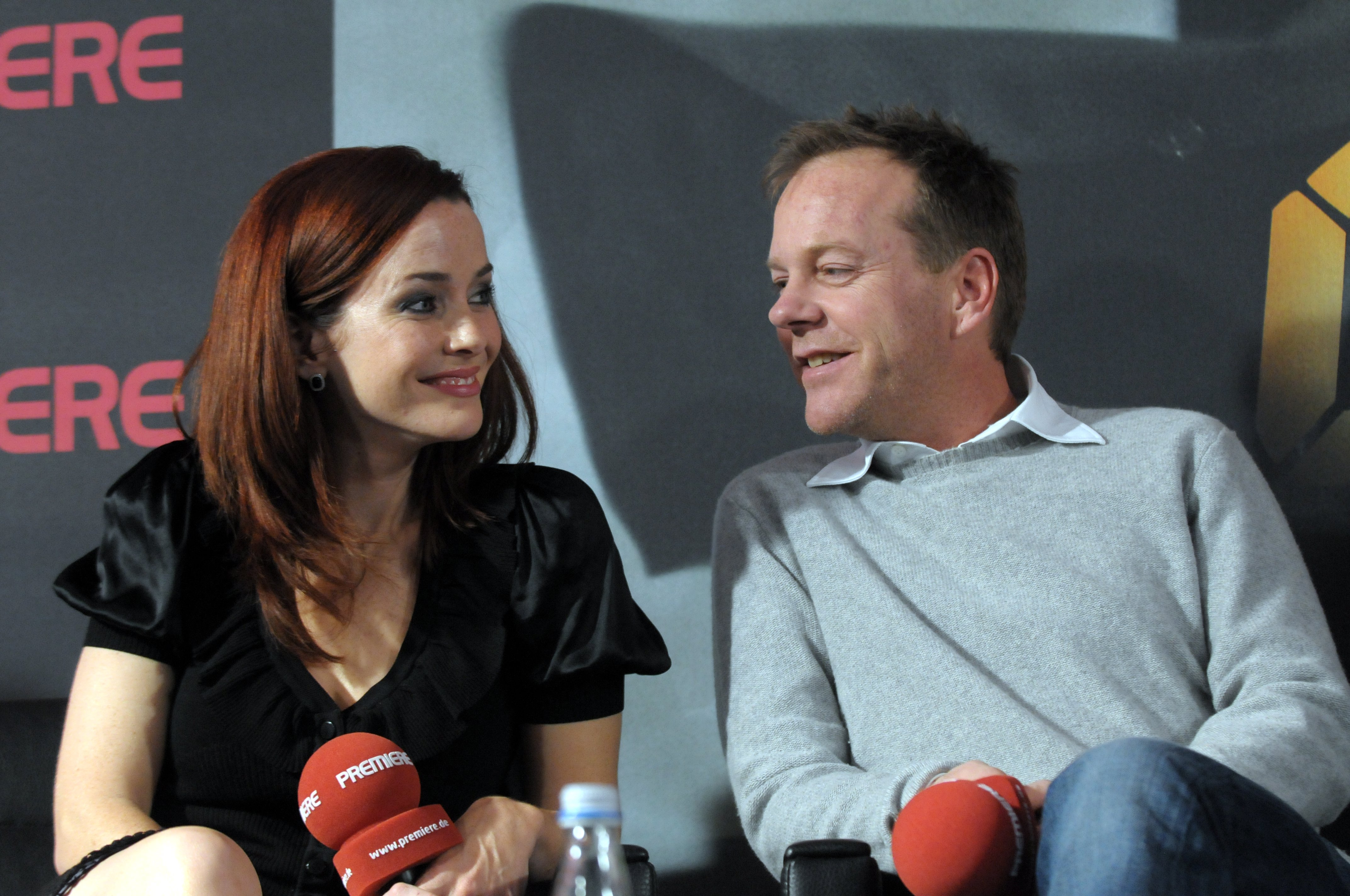 Annie Wersching and Kiefer Sutherland in Munich