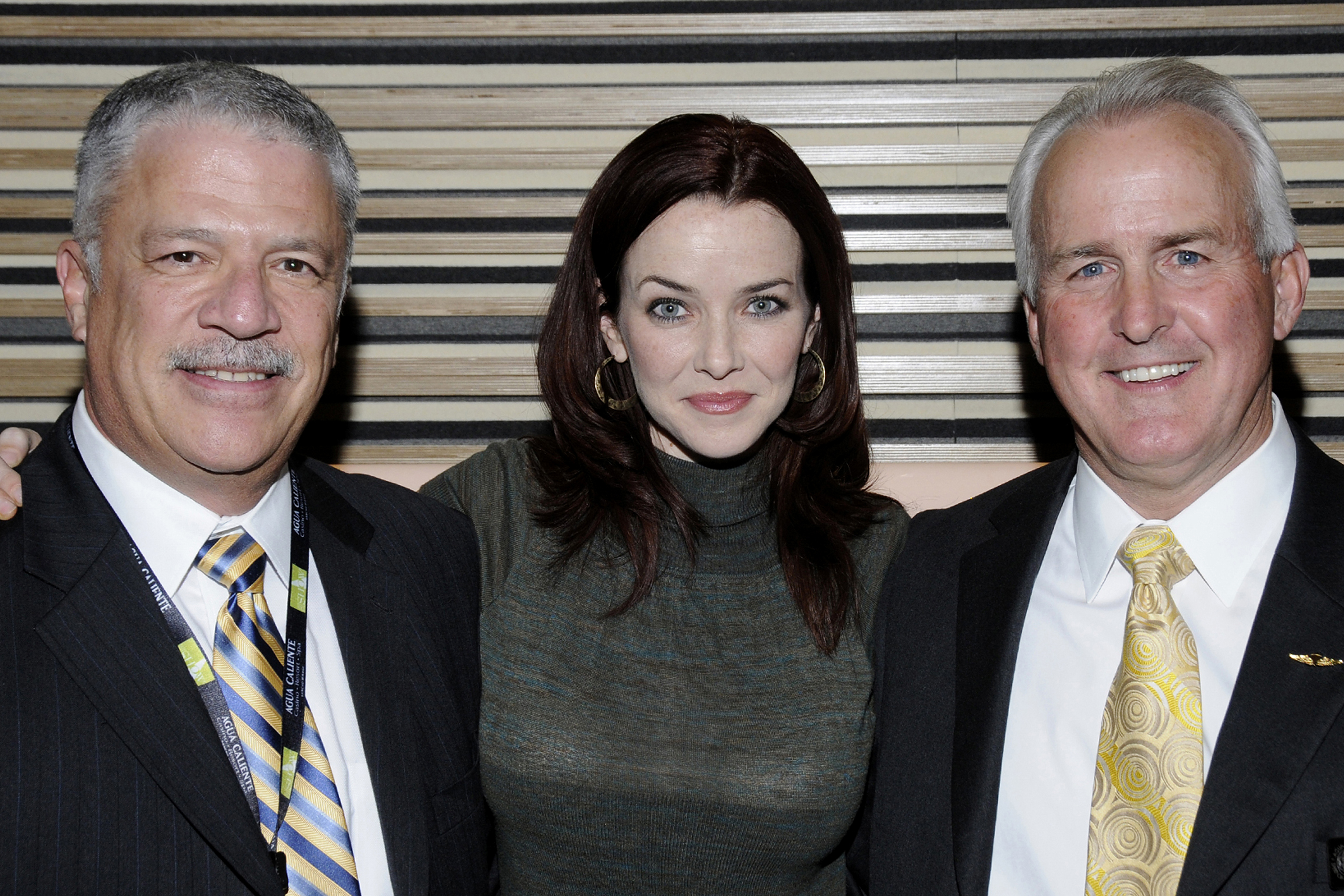 Annie Wersching, Phil Cooper, and David Sendrick at Grand Opening of The Show Agua Caliente Resort Spa