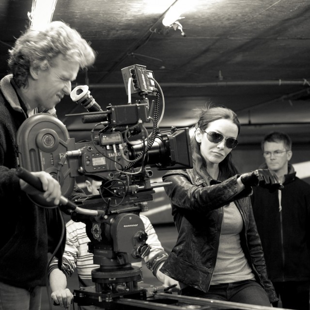 Annie Wersching behind the scenes of Sky's 24 promo shoot - 01