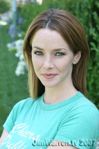 Annie Wersching in garden