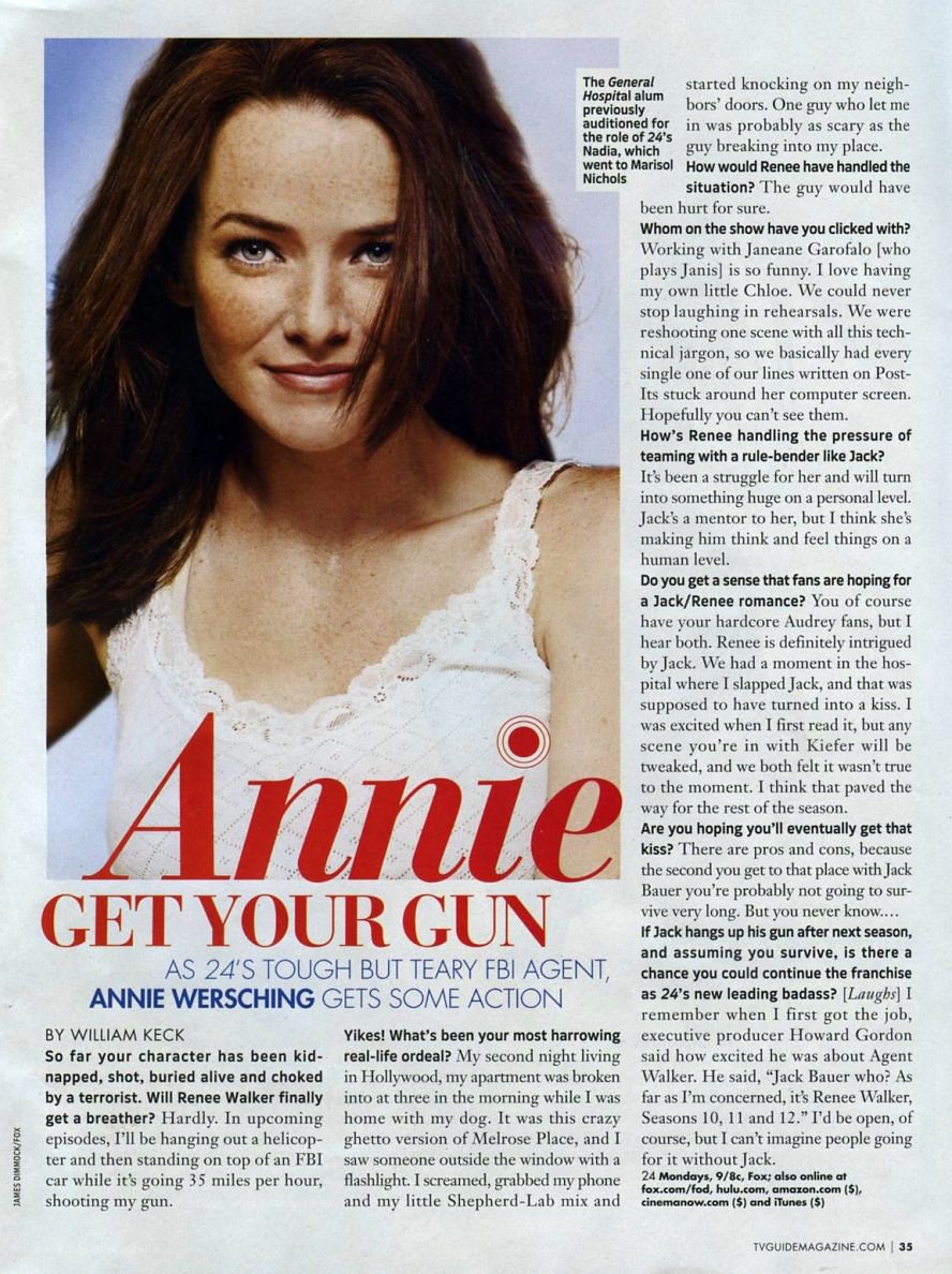 Annie Wersching TV Guide March 16, 2009