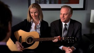 Annie Wersching playing guitar in Boston Legal