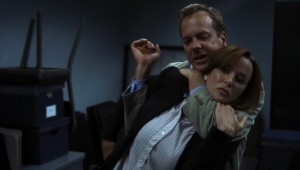 Renee Walker choked by Jack Bauer