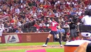 Annie Wersching Celebrity Softball - batting