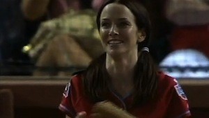 Annie Wersching Celebrity Softball catcher