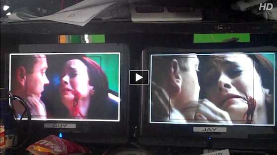 Wersching Sutherland Behind the Scenes 8x17 Annie Wersching Kiefer Sutherland Behind the Scenes 8x17