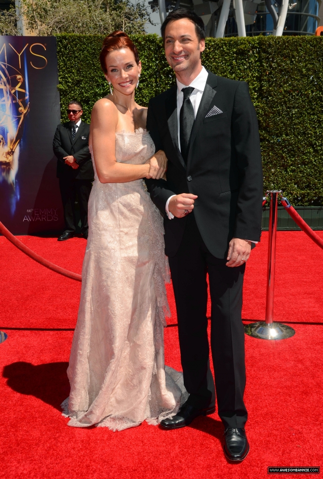 Annie Wersching and Stephen Full at 2014 Creative Arts Emmy Awards - 1