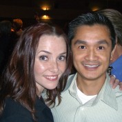 Annie Wersching with a fan at 24 Season 7 Finale Screening