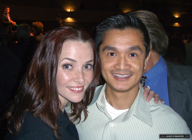Annie Wersching with a fan at 24 Season 7 Finale Screening