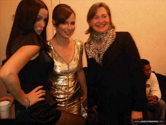 Annie Wersching with Mary Lynn Rajskub and Cherry Jones at 24 Season 8 Premiere Screening