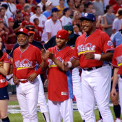 Annie Wersching at Celebrity Softball Game group photo