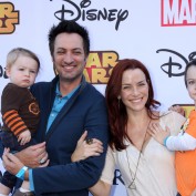 Annie Wersching and family attend Disney's VIP Halloween event