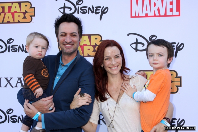 Annie Wersching and family attend Disney's VIP Halloween event