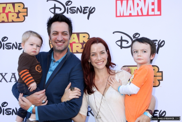 Annie Wersching and family attend Disney's VIP Halloween event