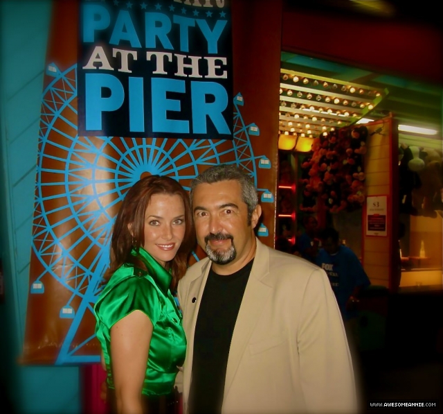 Annie Wersching with Jon Cassar at FOX All-Star Party at the Pier