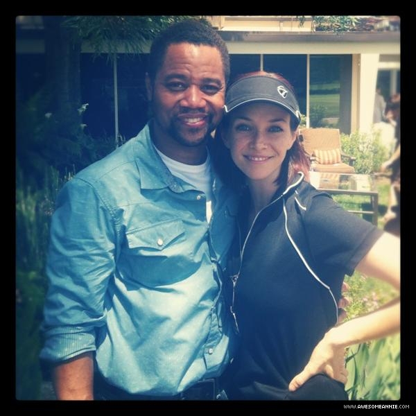 Annie Wersching with Cuba Gooding Jr. at Hack n' Smack 2012