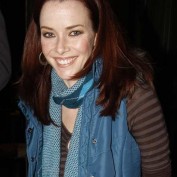 Annie Wersching leaving hotel in London