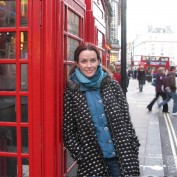 Annie Wersching on the streets of London