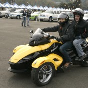 Annie Wersching rides a Can-Am Spyder