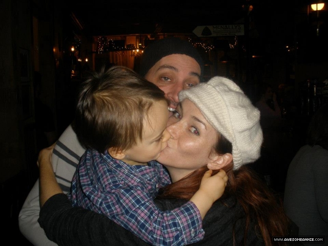 Annie Wersching, Freddie Wersching, and Stephen Full at McNally's Irish Pub