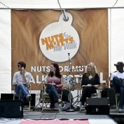 Annie Wersching, Joel David Moore, Peter Mensah at Nuts for Mutts