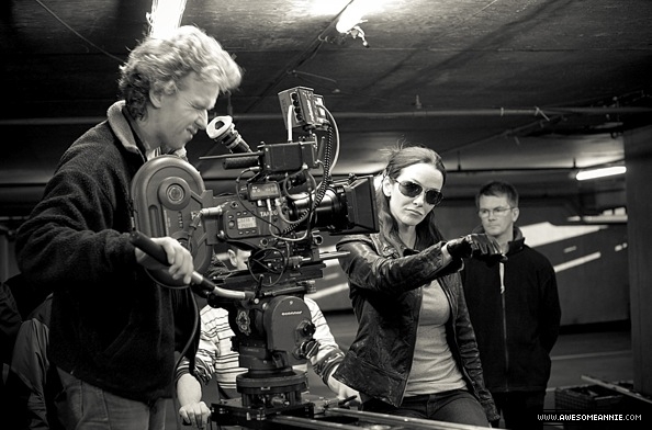Annie Wersching behind the scenes of Sky's 24 promo shoot - 02