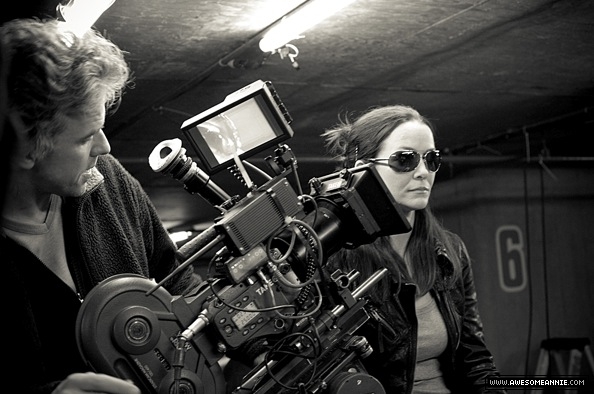 Annie Wersching behind the scenes of Sky's 24 promo shoot - 03