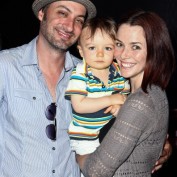 Annie Wersching with son and husband