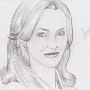 Annie Wersching pencil drawing by habb