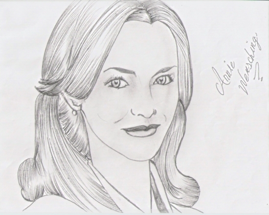 Annie Wersching pencil drawing by habb