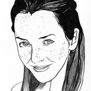 Annie Wersching portrait fan art by Eliana Fernandez