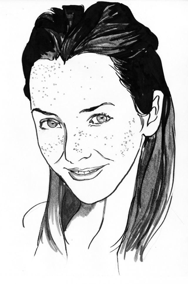 Annie Wersching portrait fan art by Eliana Fernandez