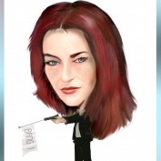 Renee Walker caricature by Gaby