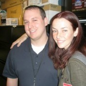 Annie Wersching with fan Matt Lehman