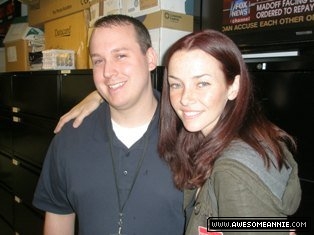 Annie Wersching with fan Matt Lehman