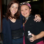 Annie Wersching with fan Tiffany