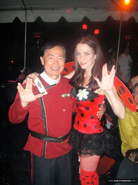 Annie Wersching and George Takei at Halloween Party 2009