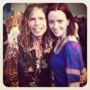 Annie Wersching with Aerosmith's Steven Tyler