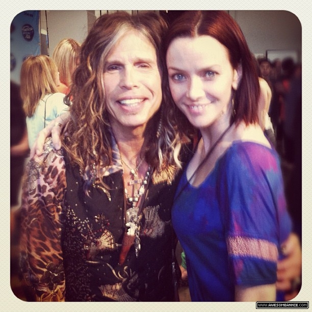 Annie Wersching with Aerosmith's Steven Tyler