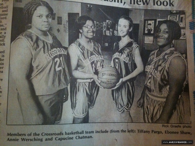 Annie Wersching Crossroads High School Basketball Team