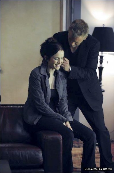 Annie Wersching and Callum Keith Rennie behind the scenes