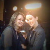 Annie Wersching and Mary Lynn Rajskub behind the scenes at CTU